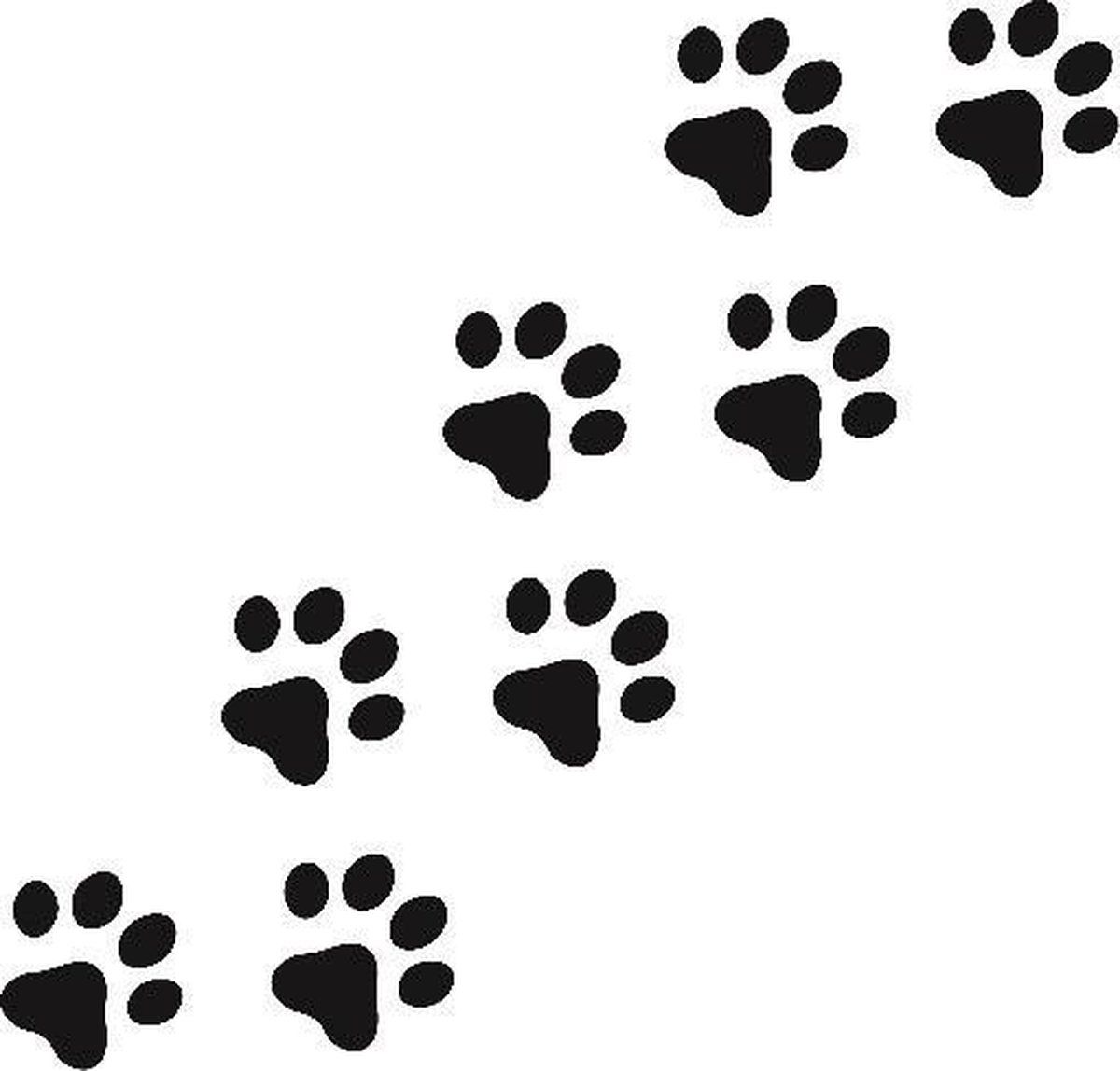 Lbm Hond - Autoraamsticker - 8 pootjes - Zwart