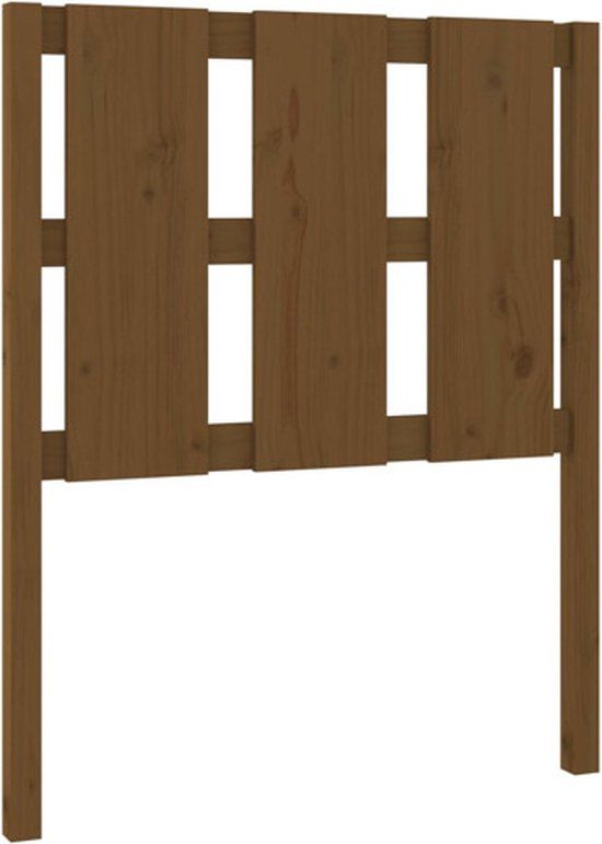 vidaXL Hoofdbord 80,5x4x100 cm massief grenenhout honingbruin