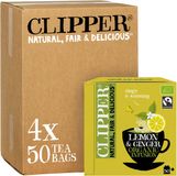 Clipper Thee Clipper Biologische Thee Lemon & Ginger Citroen & Gember 4x 50 theezakjes