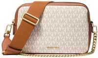 Michael Kors Bryant Crossbodytas Dames Imitatieleer Vanilla/AcDonker Groenn