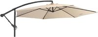 Megashopitalia Top vervangend zeil voor parasol met centrale stang, van aluminium, rond, Ø 300 cm, diameter 6 staven met Airvent Ecru