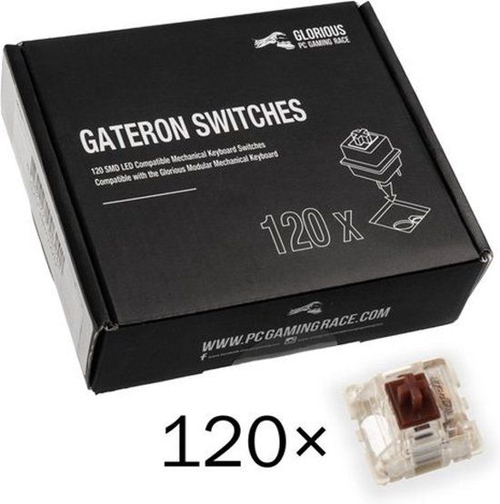 Glorious PC Gaming Race Gateron Brown Switches (120 Stk)