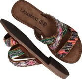 Lazamani Charlie Dames Slippers Tan - Maat 37