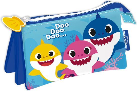 Pinkfong Etui Baby Shark Junior 21 X 11 Cm Polyester Blauw
