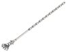 Bâton urétral métallique, modèle squelettique, 15 cm - diamètre 6 mm