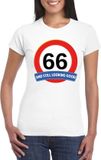 Bellatio Decorations Shoppartners Bv Verjaardag cadeau shirt - 66 jaar and still looking good t-shirt - wit - dames M
