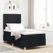 Maison Exclusive Lit boxspring exclusif avec tête de lit noire, dimensions 100 x 200 cm, revêtement en tissu