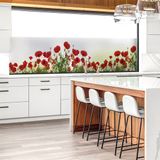 Ambiance Sticker Privacy raamfolie - Klaprozen - Zelfklevend - Vinyl - 40x200cm