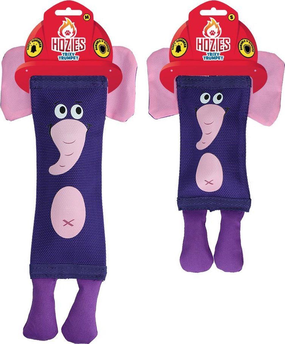 Hozies Trixy Trumpet Small - Paars - Hondenspeelgoed