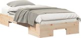 vidaXL Bedframe Bruin 90 x 190 cm