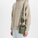 Alpha Industries Telefoontasje Nylon Verstelbare schouderriem Magneetsluiting Unisex Volwassenen Effen Zilverkleurig Dust