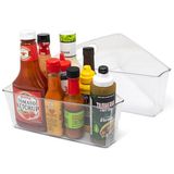 Kitchen Spaces KSCL2S6-AMZ Corner Lazy Susan voedselkamerorganizer, kunststof, kleurloos