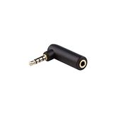 conecto, Audio-adapter, 90° vergulde 3,5mm jack naar 3,5mm jackaansluiting, zwart