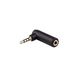 conecto, Audio-adapter, 90° vergulde 3,5mm jack naar 3,5mm jackaansluiting, zwart