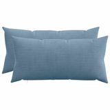 vidaXL Kussensloop - 2 stuks - HEERLEN - Blauw - 40 x 70 cm - corduroy