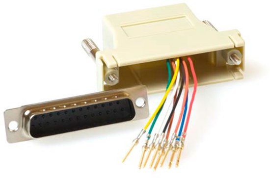 Intronics Monteerbare Heavy Duty Verloop Adapter D-sub 25-polig - Modulair