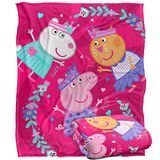 Peppa Pig Kids Silky Touch Deken, 152 x 127 cm Peppa Suzy Candy Friends