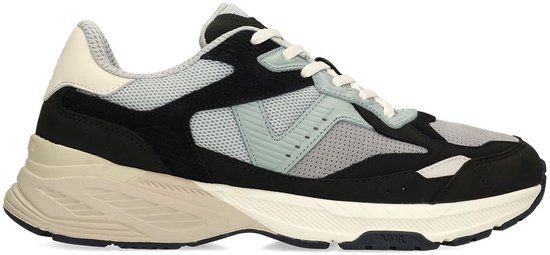 Van Lier - Heren - Zwarte nubuck sneakers - Maat 46