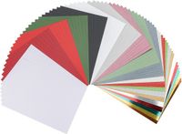 Vaessen Creative Cardstock - Kerst Kleuren - A4 - 75 vellen - Textuur - 200g en 216 g