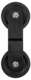 Nylon Poulie double - Poulie de câble - 90 mm - Roulements à billes en acier au carbone - Pour cordes jusqu'à 7 mm