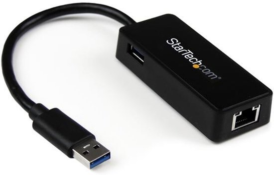 StarTech.com .com USB 3.0 naar gigabit Ethernet-adapter NIC met USB-poort zwart