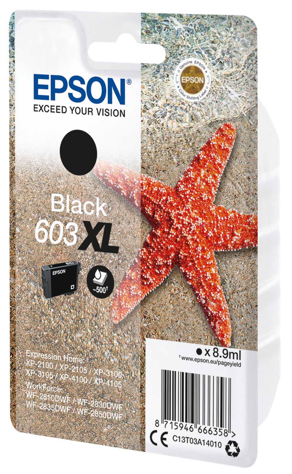 Epson 603XL Black Ink Cartridge - Original - C13T03A14020