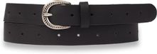 Petrol Industries Riem Dames - Broekriem - Verstelbaar - Leer - Zwart - 85 cm