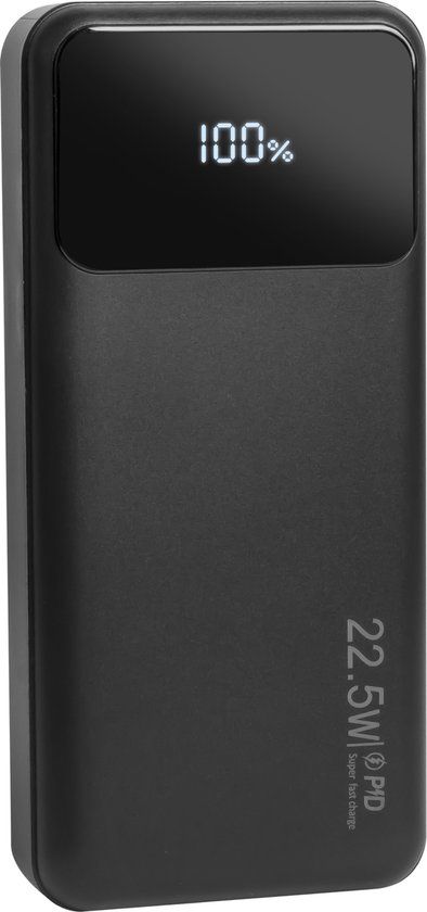 Nuvance Powerbank 20000 mAh - 22.5W Snellader - Usb, Usb-C & Micro Usb - Universeel - Incl. 22.5W Snellaadkabel