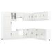 VidaXL Meuble de cuisine Lucca bois d'ingénierie blanc brillant 14 pièces