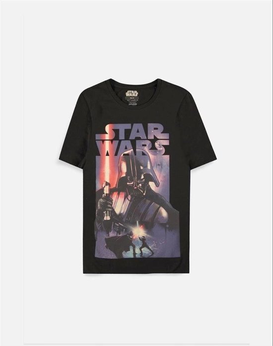 Star Wars Vintage Poster Darth Vader T-Shirt Zwart/Paars - Officiële Merchandise