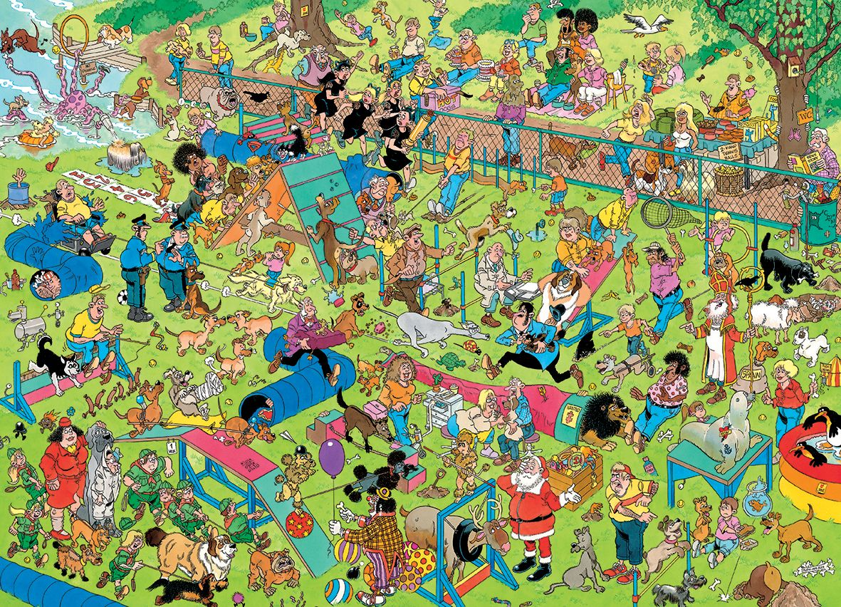 Jumbo Jan van Haasteren - Hondenparcours (1000 Stukjes) Jigsaw Puzzle