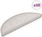 vidaXL - Trapmatten - Zelfklevend - Sisal-Look - 30 stuks - 56x17x3 cm - Platina
