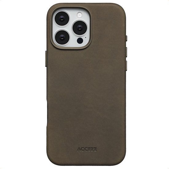 Accezz Vintage Leather Backcover voor iPhone 16 Pro Max - MagSafe - Rustic Brown