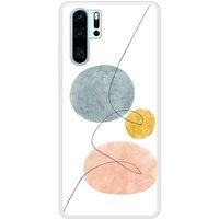 P30 Pro One line blauw Beschermende siliconen case