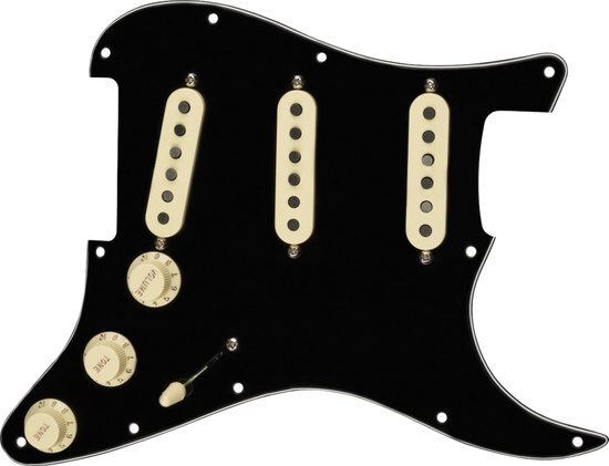 Fender Pre-Wired Strat PG Tex-Mex SSS Black