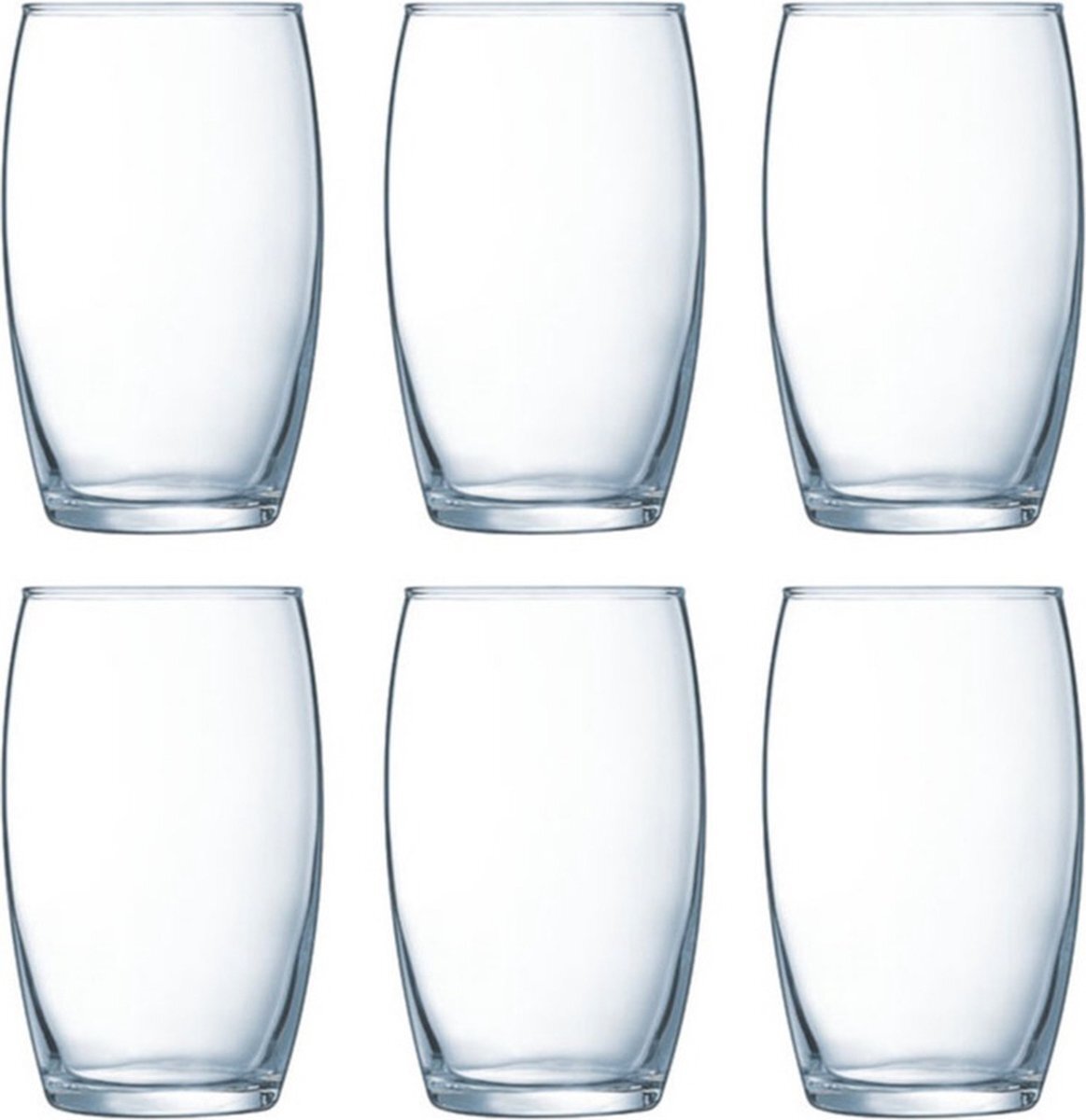 LUMINARC Set van 12x stuks tumbler waterglazen 360 ml van glas - Drinkglazen