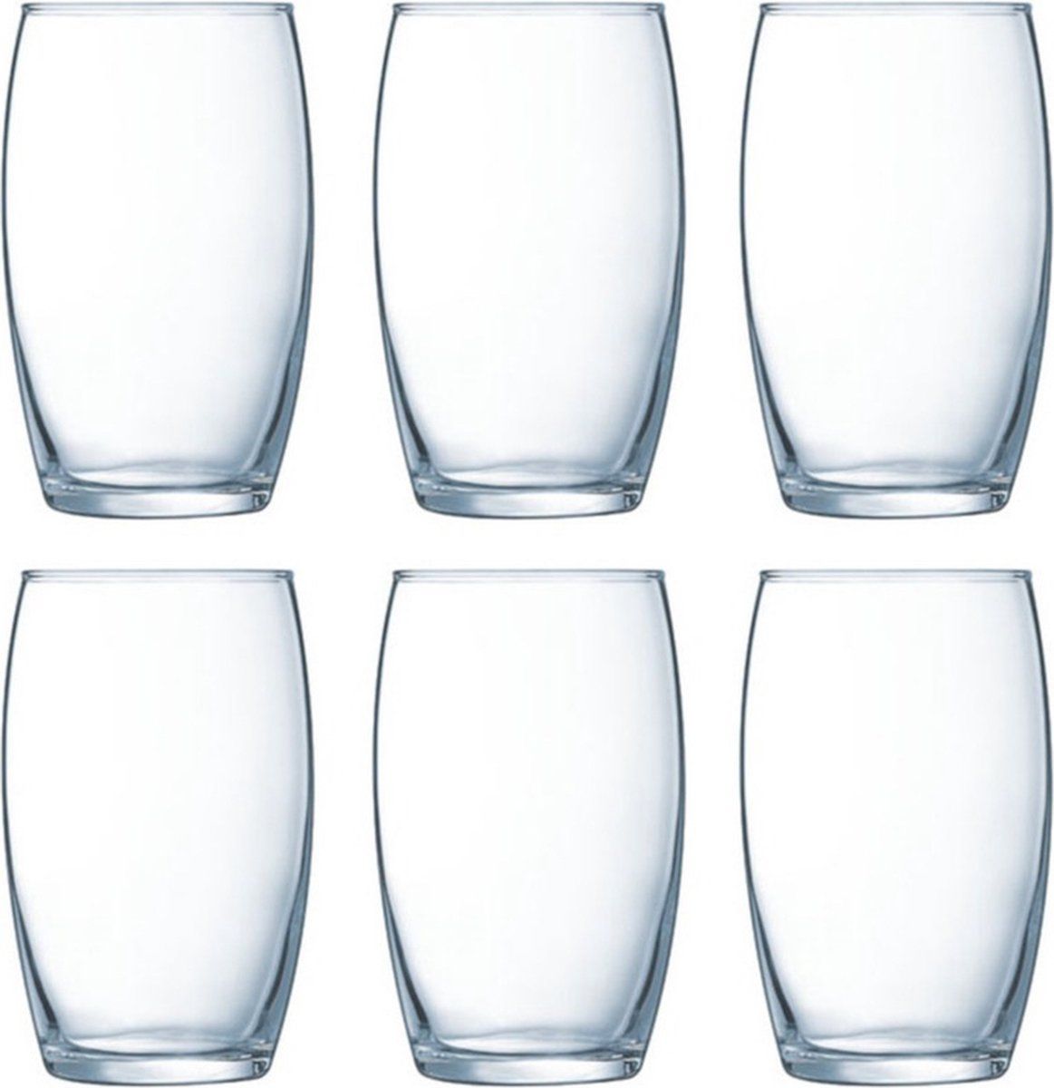 LUMINARC Tumbler Waterglazen Set - 12x 360 ml - Transparant Glas
