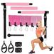 Merkloos Pilates Pilateset met Weerstandsband en Verstelbare Stang voor Thuis