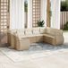 Maison Exclusive - Ensemble de meubles de jardin 9 pièces avec canapé et coussins, beige, en polyrotin