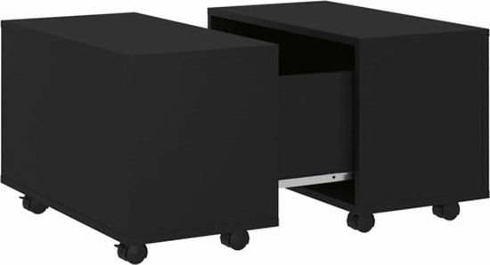 vidaXL Salontafel 60x60x38 cm bewerkt hout zwart