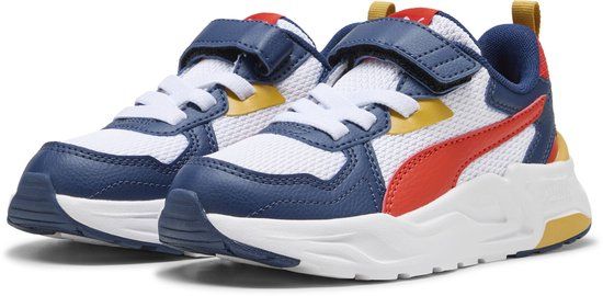 PUMA Trinity Lite AC+ PS Unisex Sneakers - PUMA White-Fierce Red-Persian Blue
