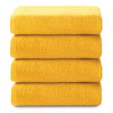 Top Towel Plus - badhanddoeken - 4 gezichts- of bidhanddoeken - 30 x 50 cm - 100% katoen - goud