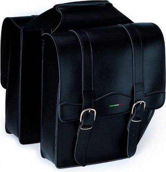 Selle Monte Grappa Cruiser Dubbele Fietstas - 30 Liter - Kunstleer - Zwart