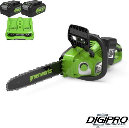 Greenworks 48V Accu Kettingzaag - 36cm - Incl. 2x 4.0Ah Accu & Lader
