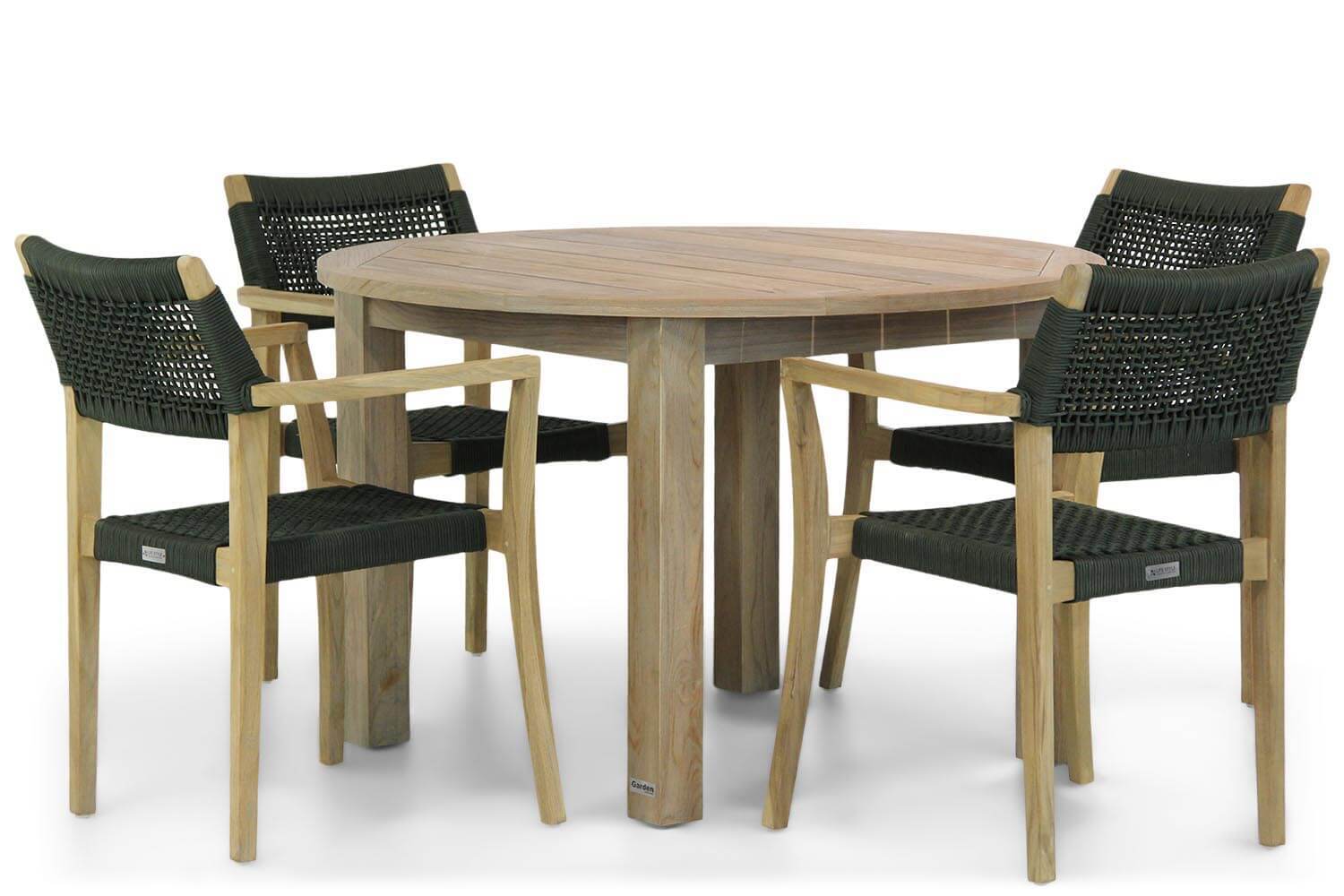 Lifestyle Garden Furniture Lifestyle Dallas/Brighton 120 cm rond dining tuinset 5-delig