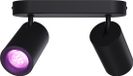 Calex Smart Plafondlamp - 2-Lichts - Spot encastré intelligent - Ovale - Noir