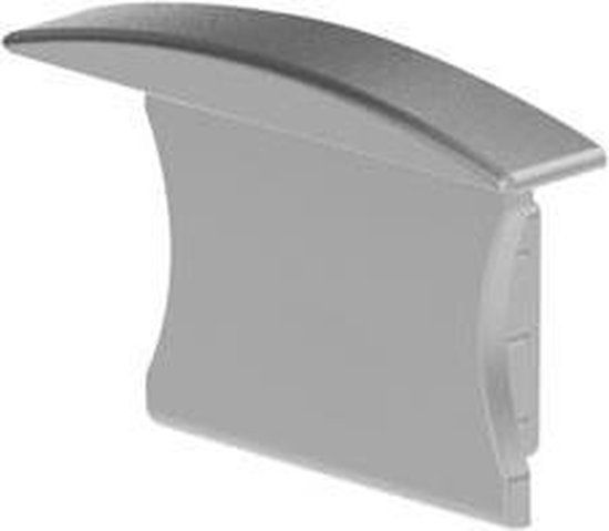 ALUMINIUM AFSLUITDOP VOOR LEDSTRIP SLIMLINE 15 mm - ZONDER KABELOPENING - ZILVER