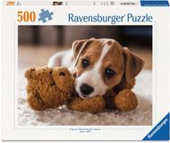 Ravensburger Puppies Collectie: Puppy en Beer, 500 Stukken, Puzzel, 500 Stukjes voor Volwassenen, Puzzel, Afmeting 49 x 36 cm, Cadeau-ideeën