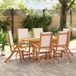 Prolenta Maison Exclusive Tuinset voor 7 personen, massief acaciahout en textiel