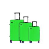 ETERNITIVE - JOY kofferset - 3 stuks | Snit: S, M, L | Reiskoffer van ABS met TSA-slot | 360° rolkoffer | Handbagage 37L 60L 99L | Groen